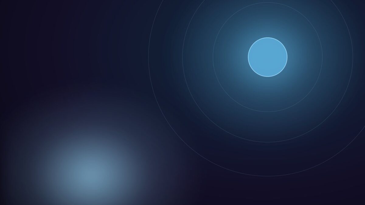 Abstract sun and orbital rings illustration for WordPress performance